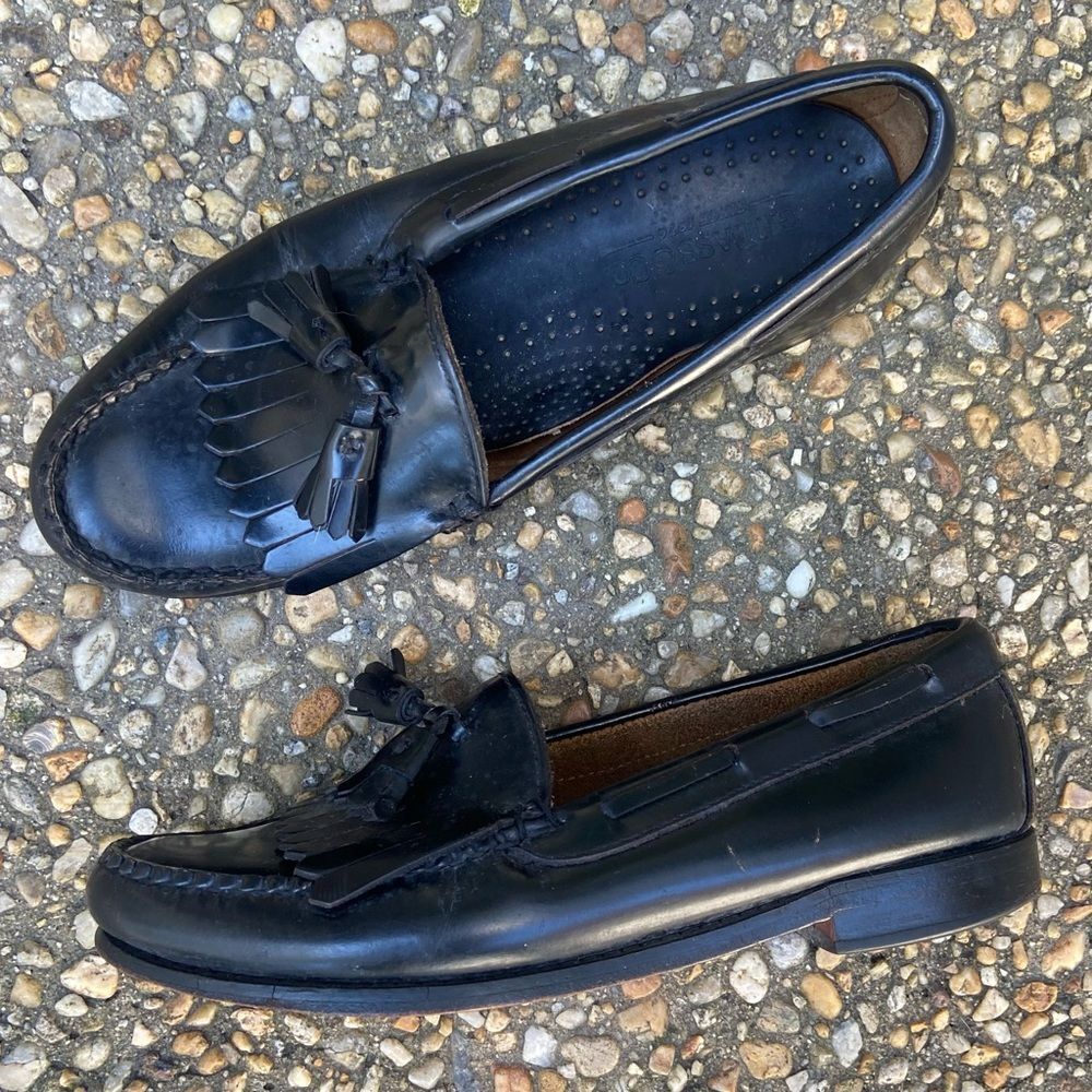 COPY - Vintage Bass Weejuns LAYTON black kiltie tassel loafers 7.5 D - Picture 3 of 7